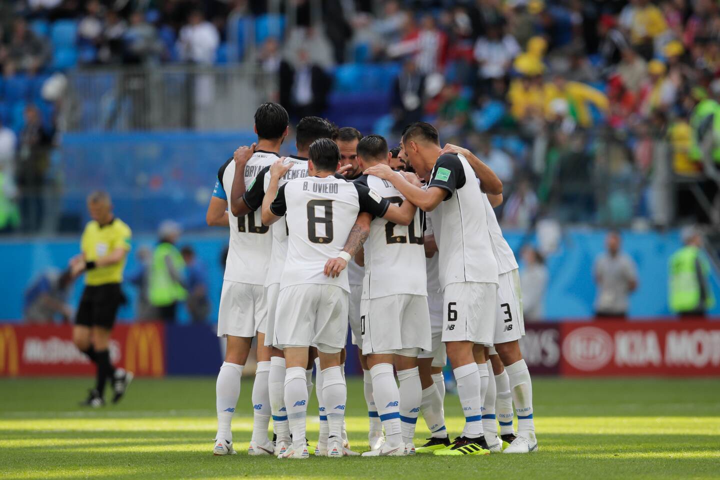 Costa Rica perdió 2-0 frente a Brasil en Rusia 2018. Foto: AP