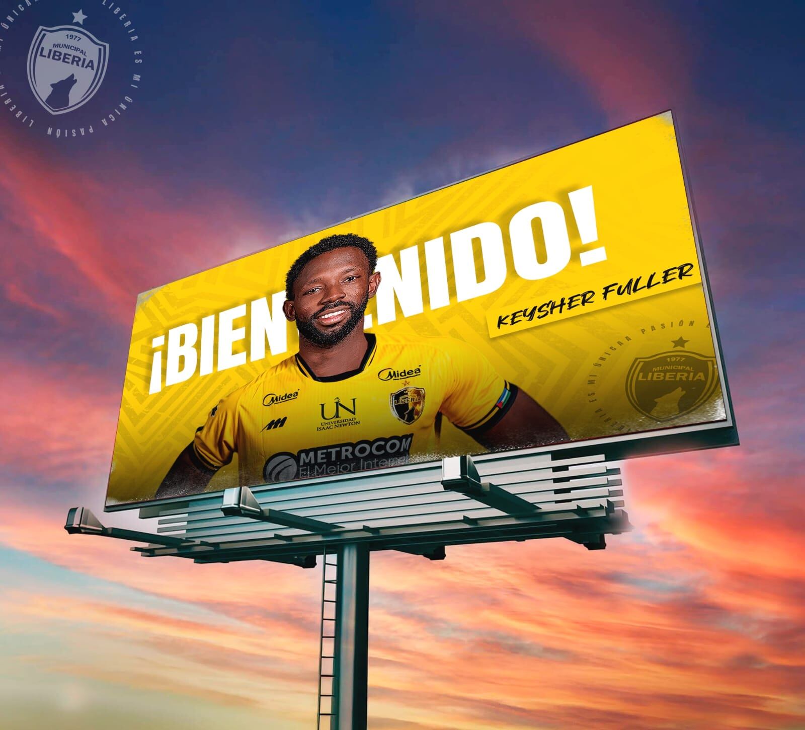 Keysher Fuller llegó a Liberia por un año. Foto: Prensa Liberia