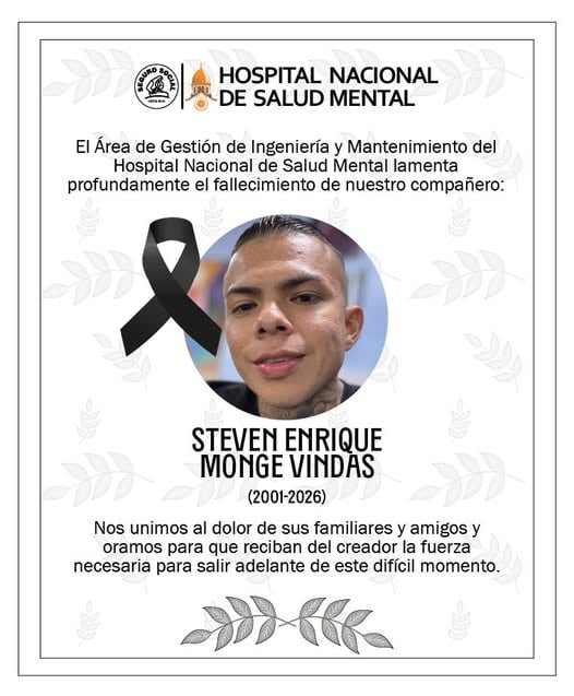 Esta fue la publicación hecha por el Hospital Nacional de Salud Mental.