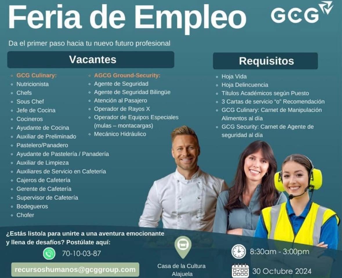 feria de empleo ṕara tarbajar en aeropuerto.