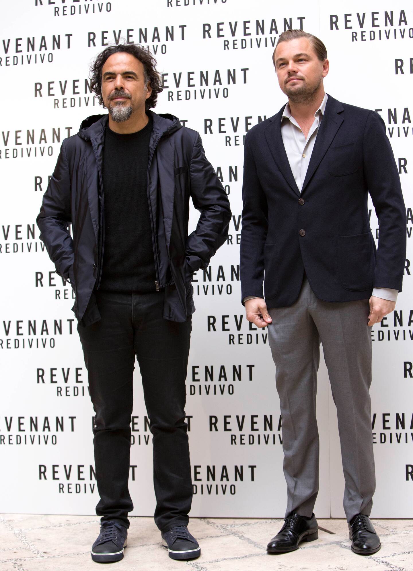 Leonardo DiCaprio, protagonista de 'The Revenant', junto al director Alejandro González Iñárritu el sábado pasado en Roma.