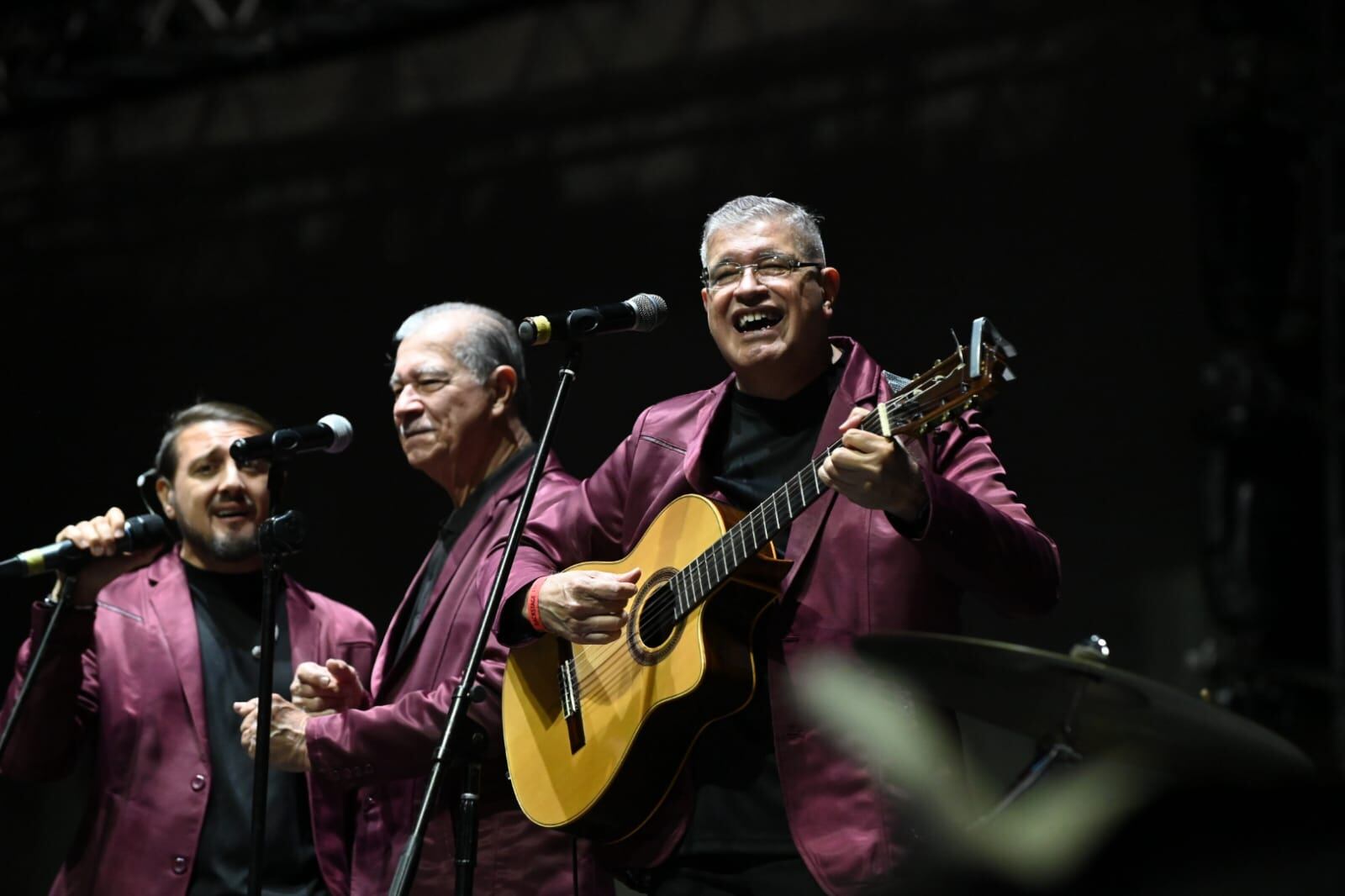 Músicos en concierto.