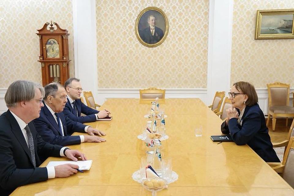 Rebeca Grynspan se reunión con el canciller ruso, Sergey Lavrov.