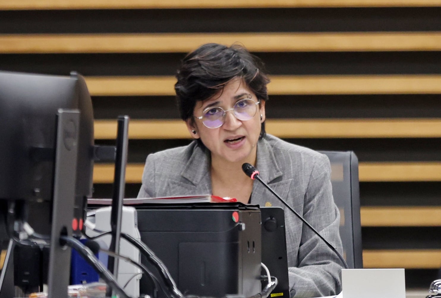 05/09/2025/ Comisión especial sobre levantamiento de la inmunidad de Rodrigo Chaves donde participaron los diputados Andrea Álvarez, Rocio Alfaro y Daniel Vargas / foto John Durán