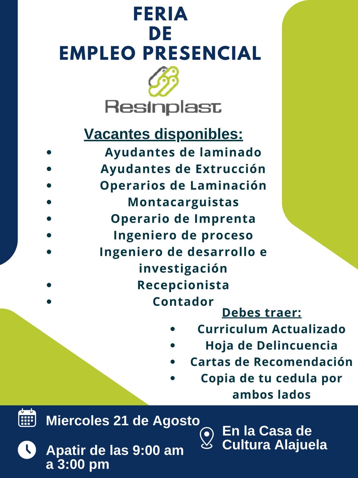 La empresa Resinplast tendrá una feria de empleo