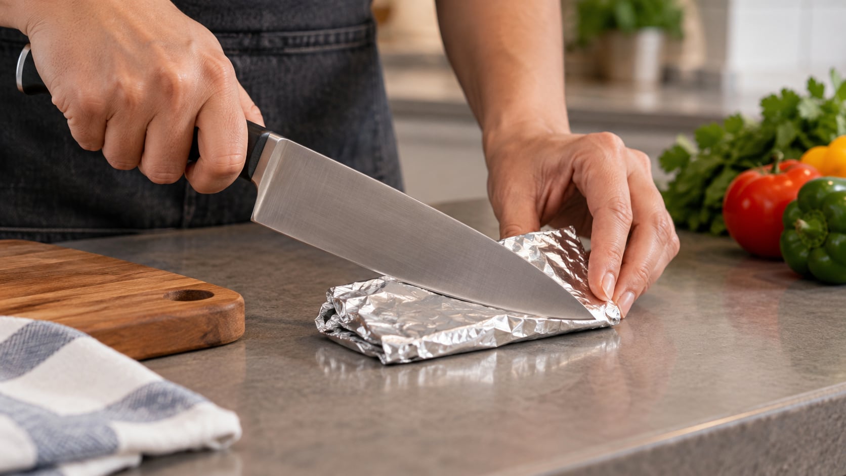 Un método casero utiliza papel aluminio para recuperar parte del filo de un cuchillo. Conozca cómo hacerlo y cuáles son sus riesgos.
