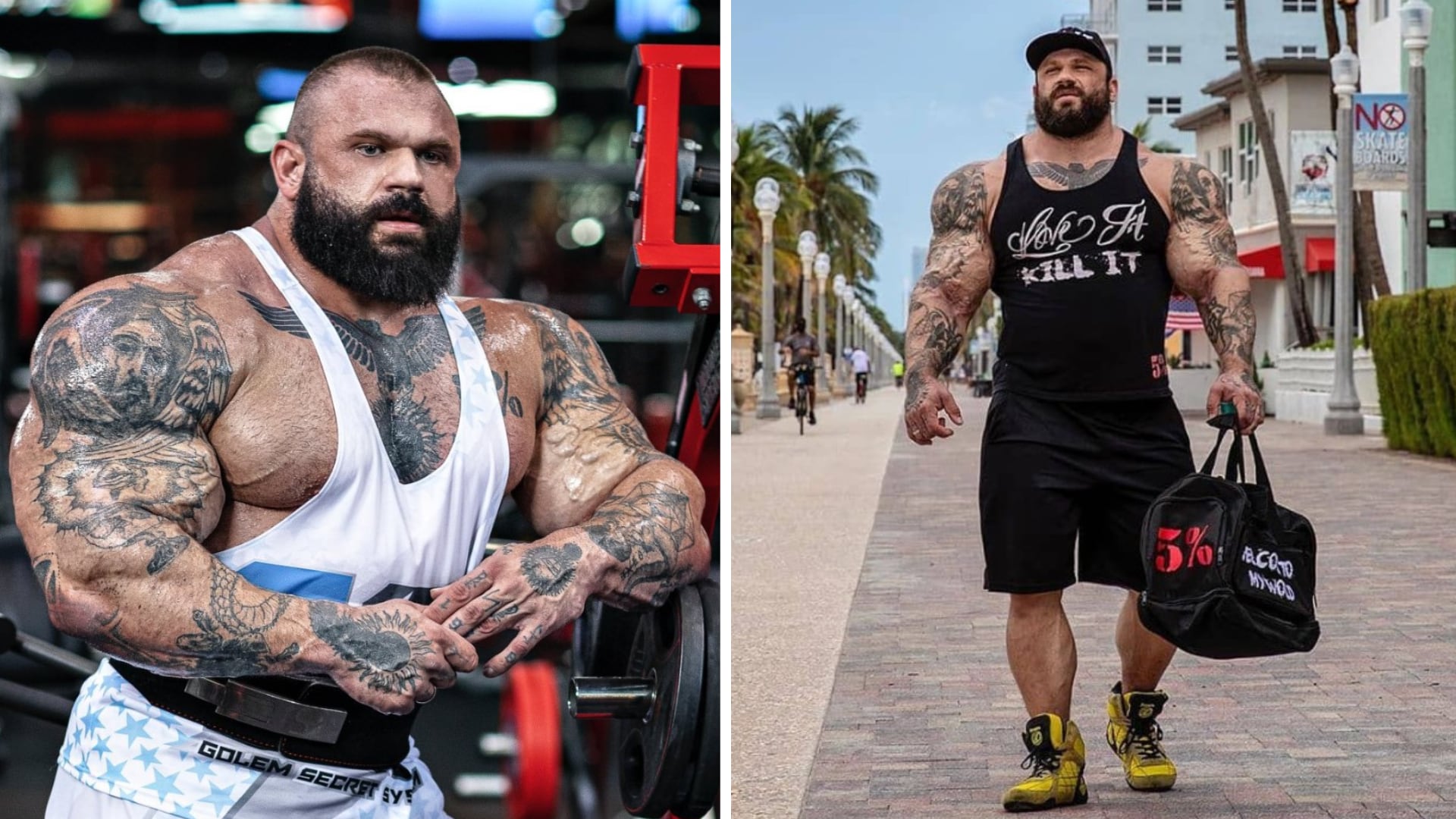 Illia 'Golem' Yefimchyk, fisiculturista de 36 años, murió tras un paro cardíaco. Su dieta diaria incluía 16.500 calorías.