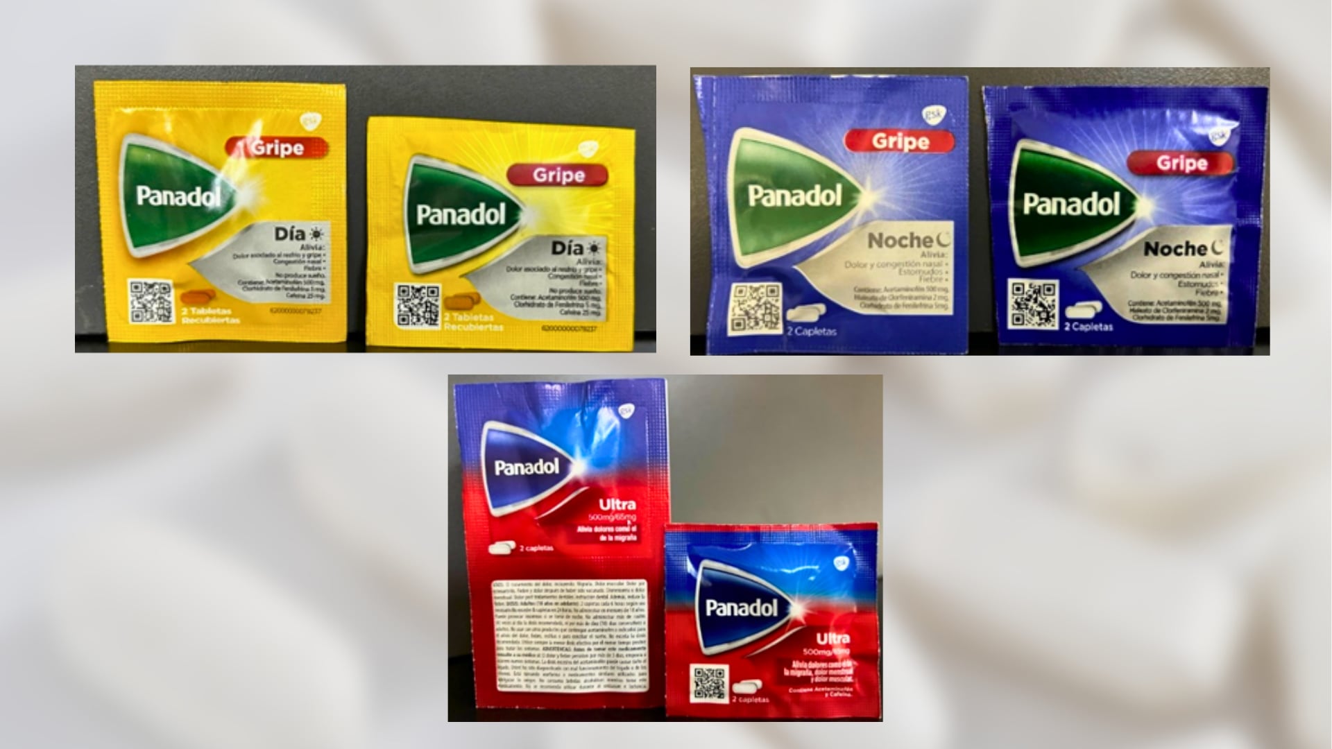 Ministerio de Salud alerta sobre falsificaciones de Panadol en supermercados. Consumo representa un riesgo sanitario.