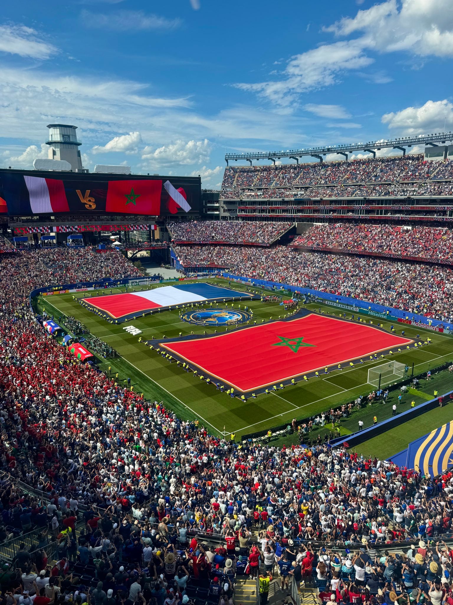 El partido entre Francia y Marruecos se juega a estadio lleno en el Mundial 2026.