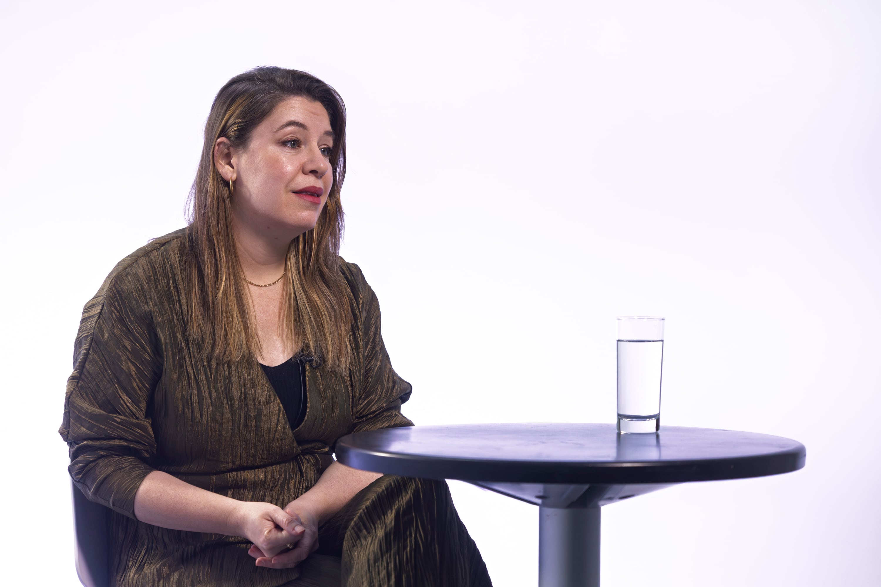 14/11/2025, San José, Estudio Fotográfico de Grupo Nación, entrevista con la candidata presidencial del PAC, Claudia Dobles.