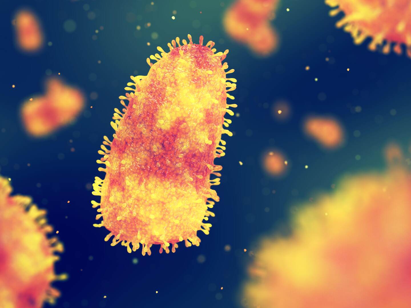 Esta imagen muestra cómo se ve bajo un microscopio el virus de la rabia. Imagen: Shutterstock