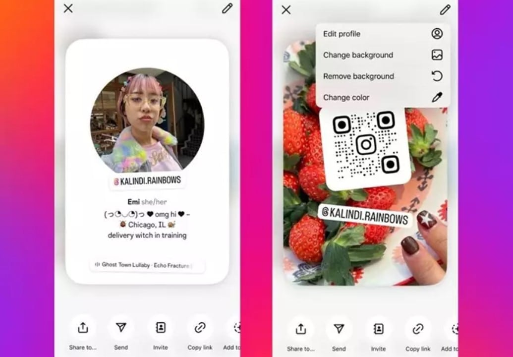 Instagram introduce tarjetas de perfil con QR, facilitando compartir gustos y conectar con más personas en la red social.