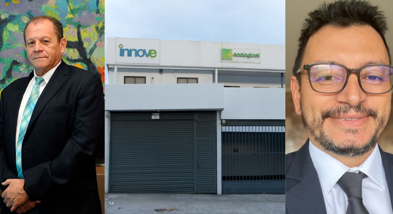 Allan Benavides, gerente general de la ESPH (izquierda) y Francisco Hidalgo, director de Energía y Alumbrado Público de la ESPH (derecha) lideraron el proceso para escoger a Ecological para formar Innove, compañía que fue beneficiada con millonarios contratos para la corta de ramas, instalación de medidores y otros.