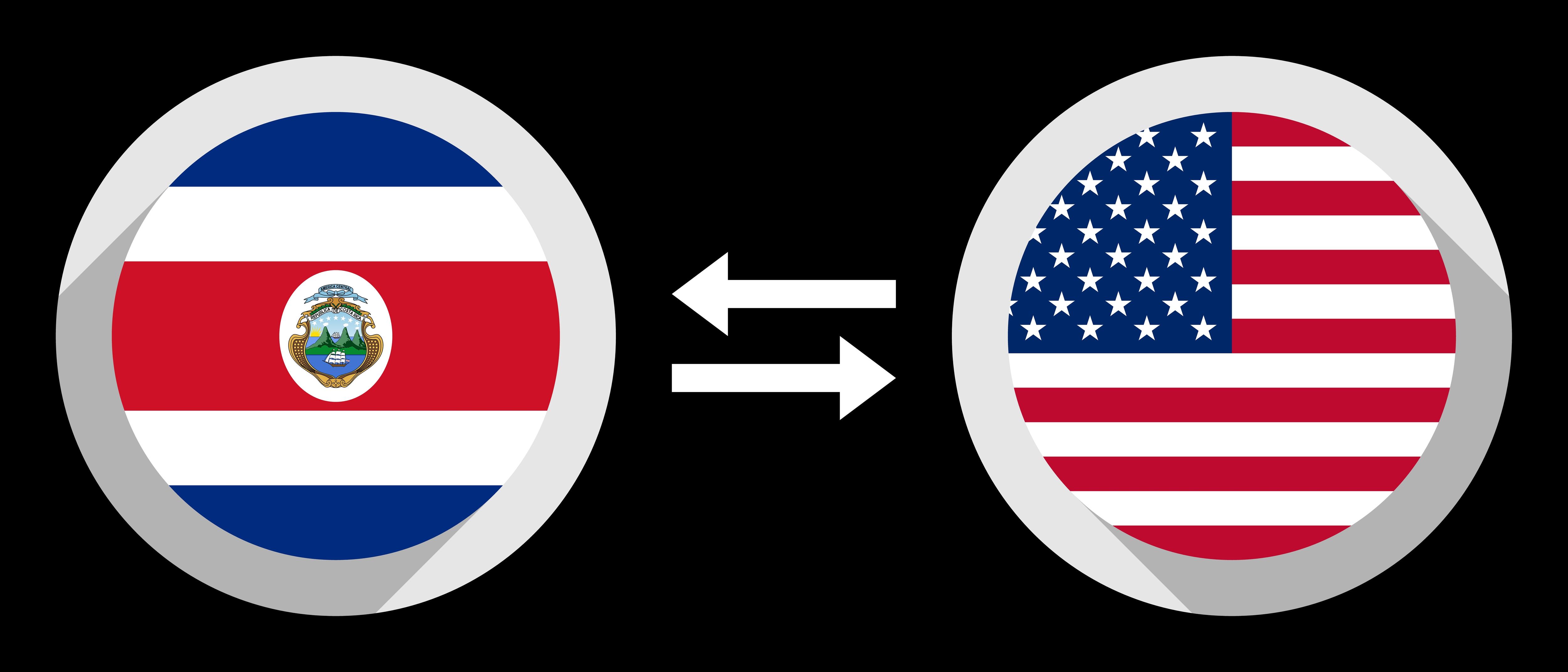 Similitudes en el comportamiento de la inversión extranjera directa (IED) entre Costa Rica y Estados Unidos, representadas por sus banderas.