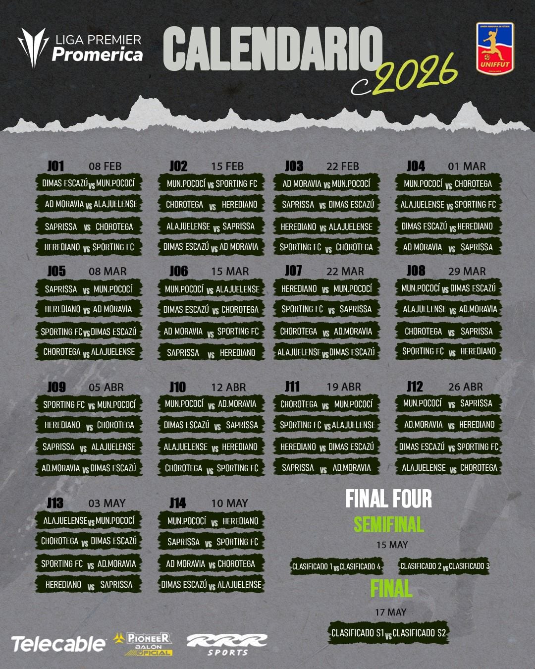 Este es el calendario del Torneo de Clausura 2026 de la Liga Premier Femenina.