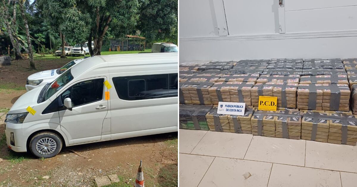 El alijo viajaba a bordo de un vehículo tipo buseta.