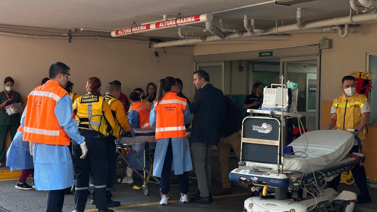 El Hospital Nacional de Niños en conjunto con el Hospital Carlos Sáenz Herrera realizan un simulacro de emergencia masiva este jueves 26 de febrero.