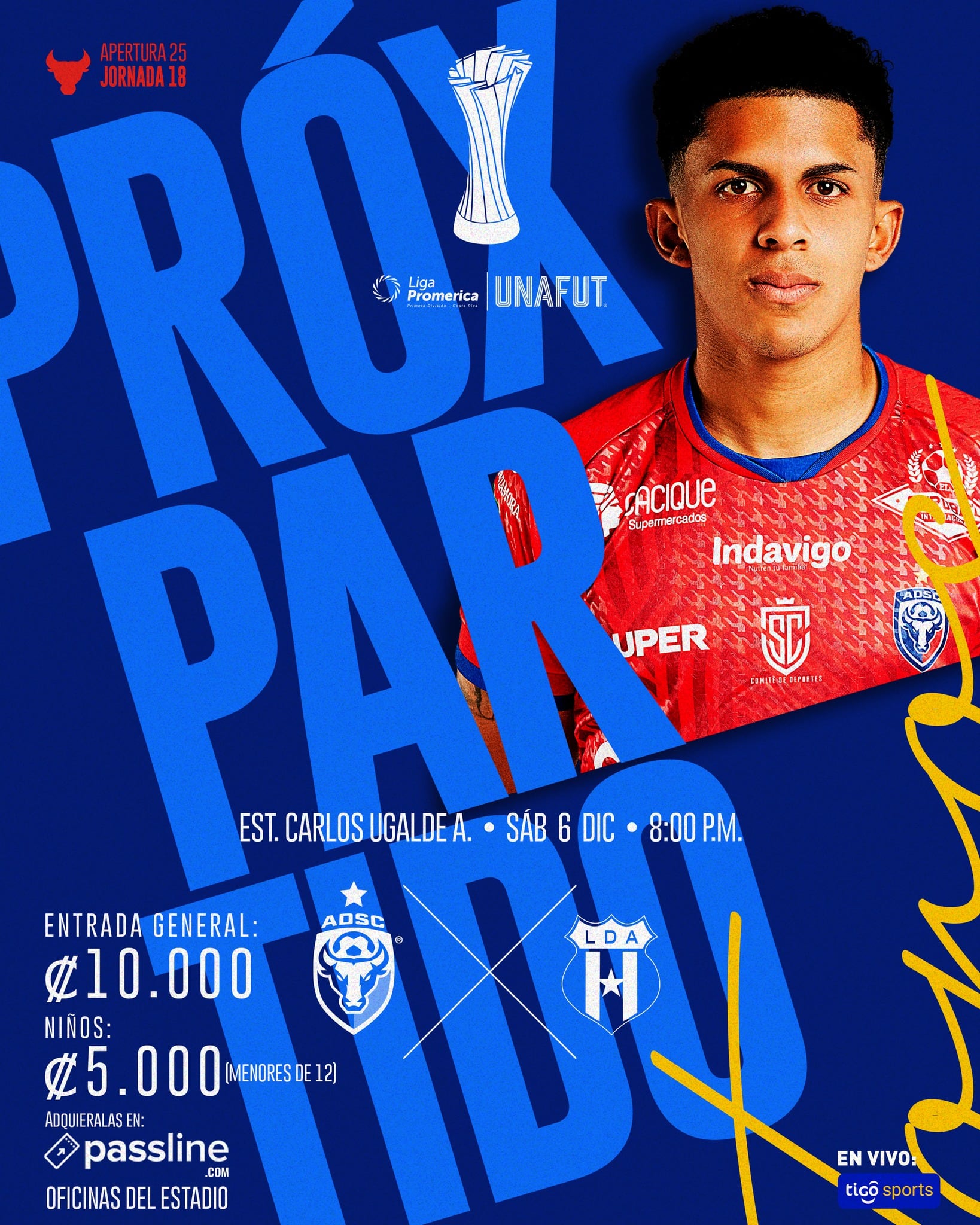 Estos son los precios de las entradas para el partido San Carlos vs. Alajuelense.