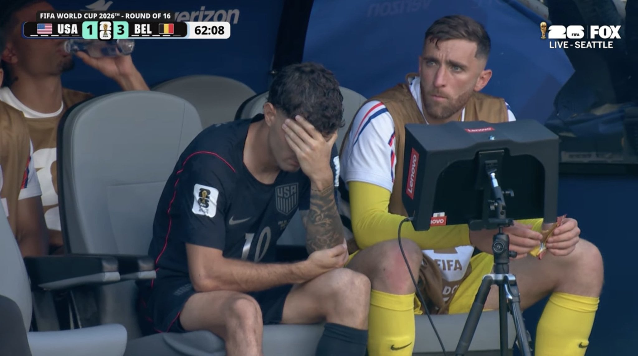 Christian Pulisic se lesionó en el partido en el que Estados Unidos se despidió del Mundial 2026.
