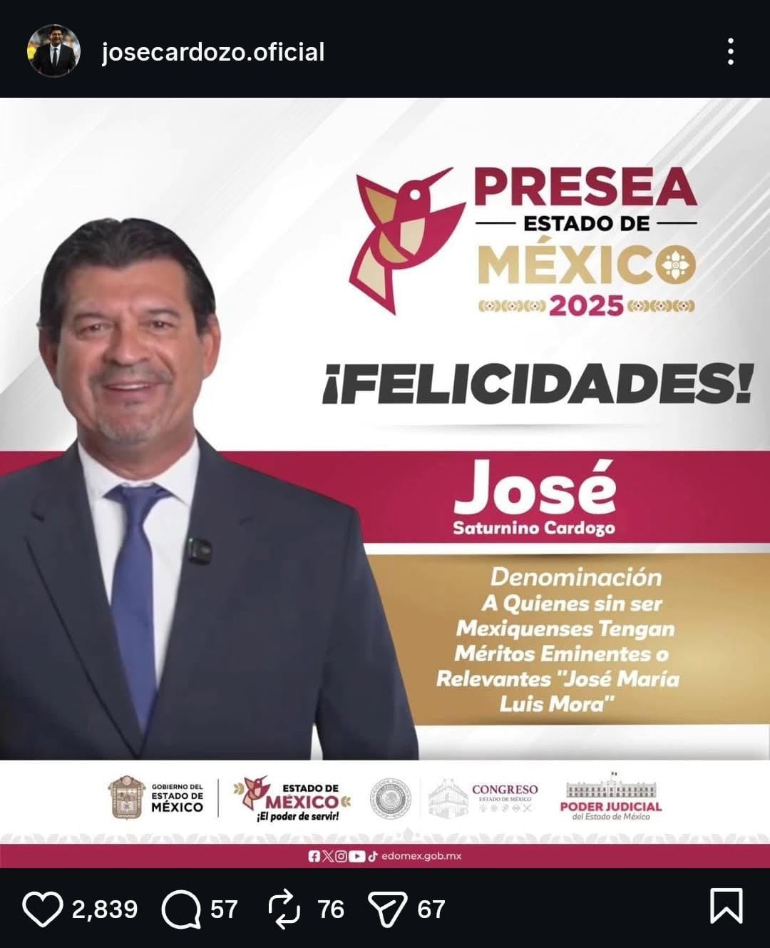 El técnico de Liberia, José Saturnino Cardozo recibió un importante reconocimiento.