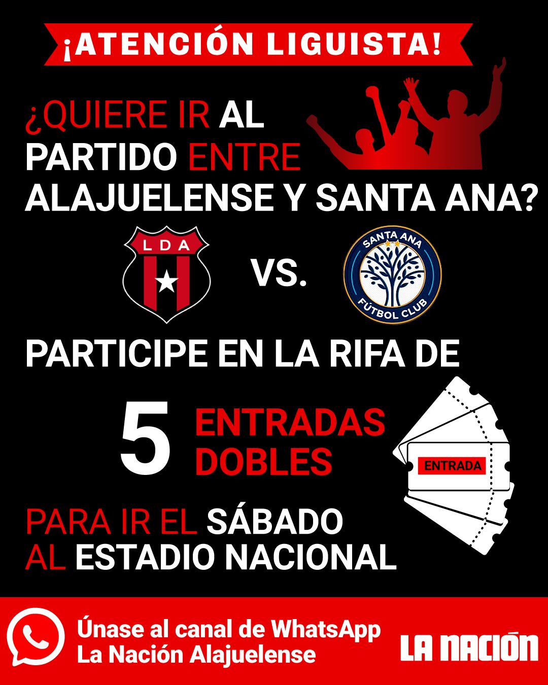 Participe en la primera rifa del año a través del canal de WhatsApp La Nación Alajuelense.