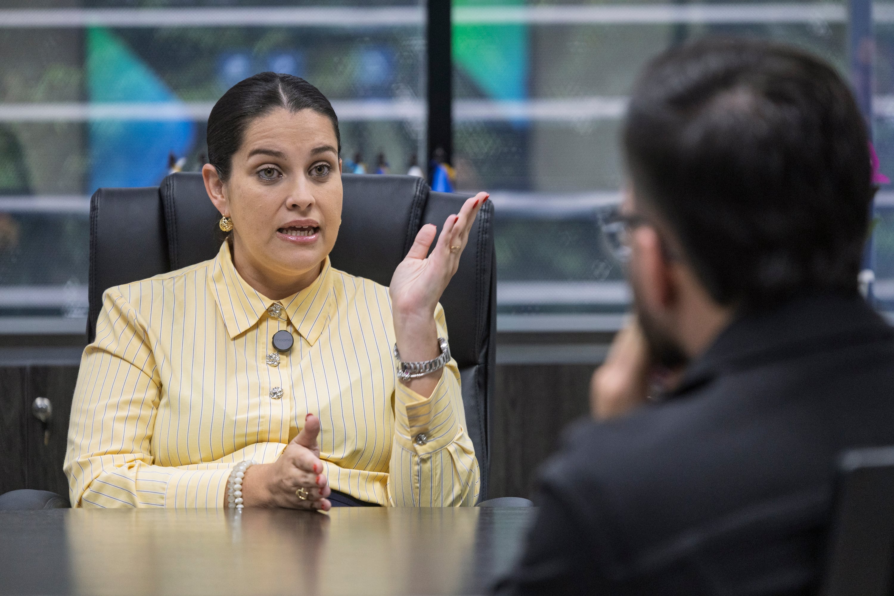 18/08/2026, San José, Pavas, entrevista con la presidenta del AYA Lourdes Suárez.