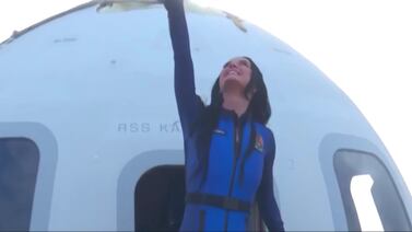 Katy Perry fue al espacio y ya aterrizó en la Tierra