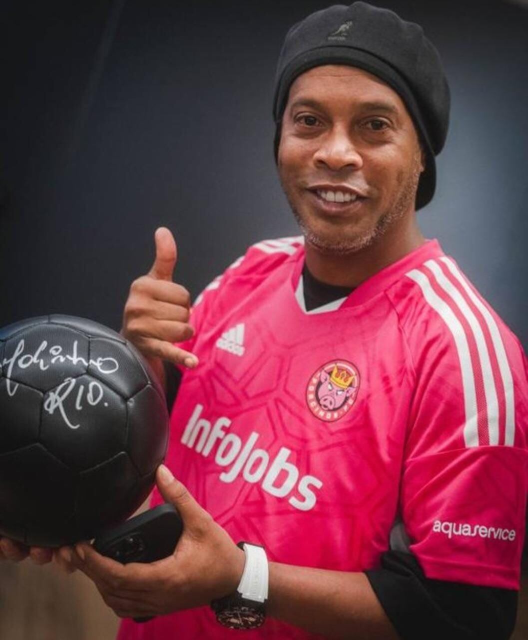 Ronaldihno podría debutar este domingo en la KIngs League, a las 2 de la tarde. Instagram.