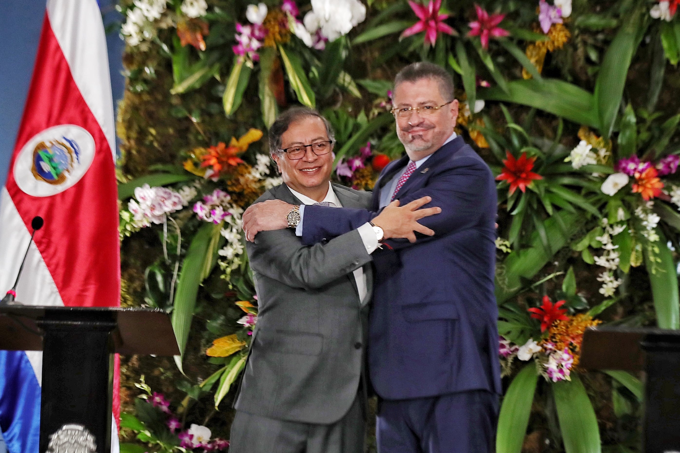 28/08/2023/ Visita del Señor Presidente de la República de Colombia Gustavo Petro en casa presidencial donde tuvo una reunión con el Presidente Rodrigo Chavez / Foto John Durán
