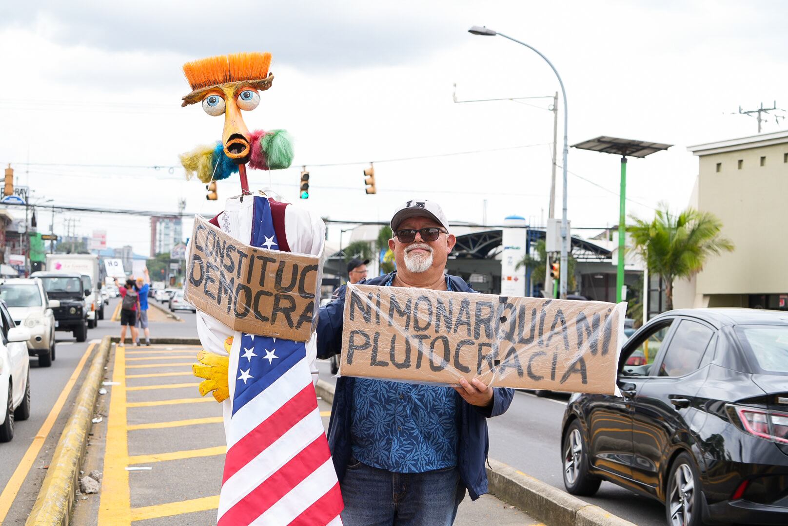 14/06/2025. Protesta contra el gobierno de Donald Trump. Embajada de Estados Unidos, Pavas. Fotografía: Lilly Arce.