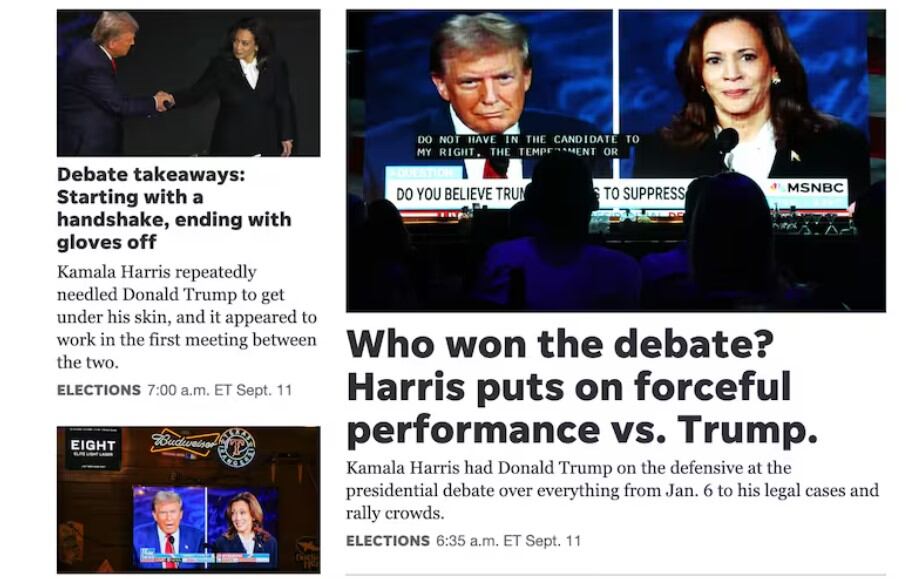 USA TODAY, tras el debate presidencial.