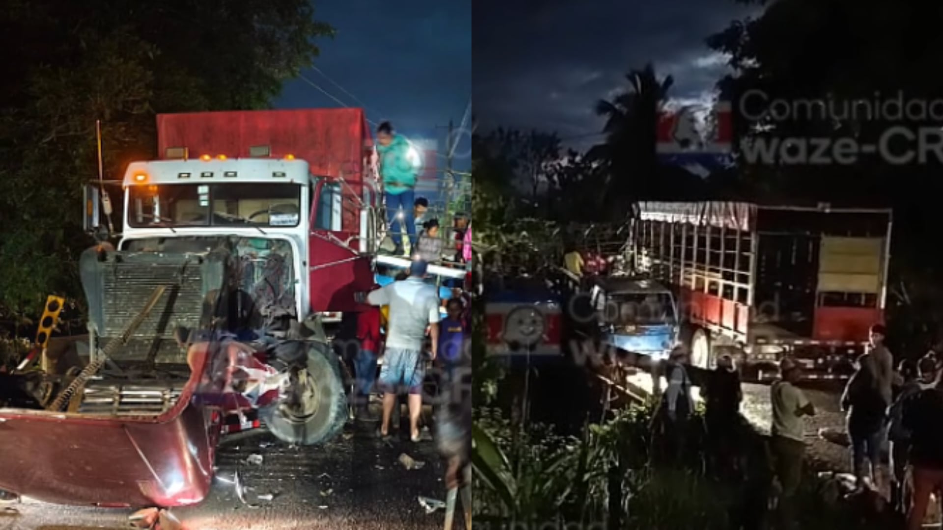 La colisión ocurrió sobre un puente de una vía en la comunidad de Veracruz.