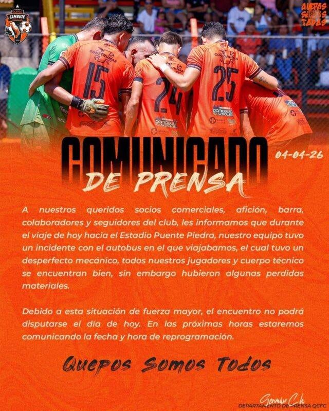 Segunda División Quepos Cambute se pronunció tras incendio en autobús que transportaba al equipo hacia Grecia.