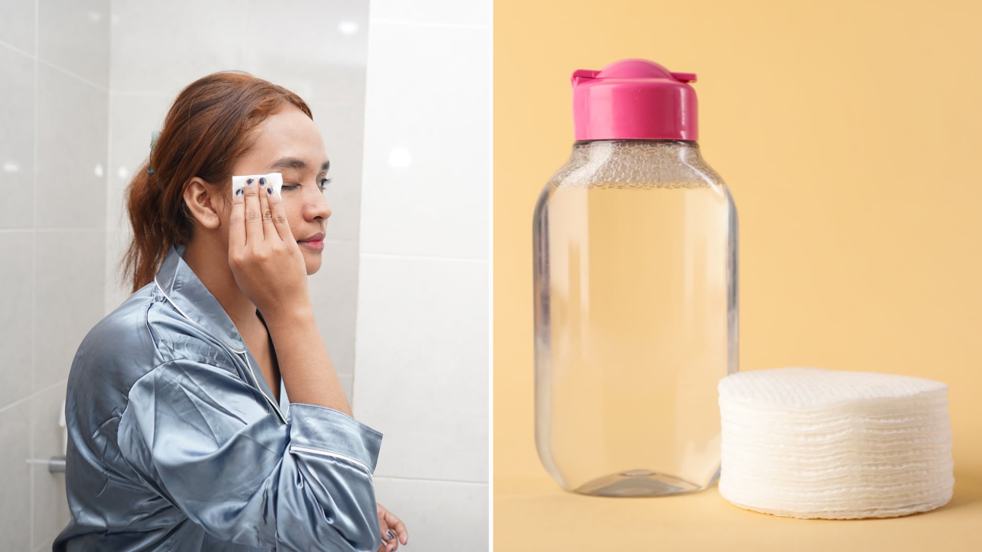 El agua micelar limpia suavemente. El desmaquillante elimina productos resistentes. Ambos cumplen funciones distintas en la rutina facial.