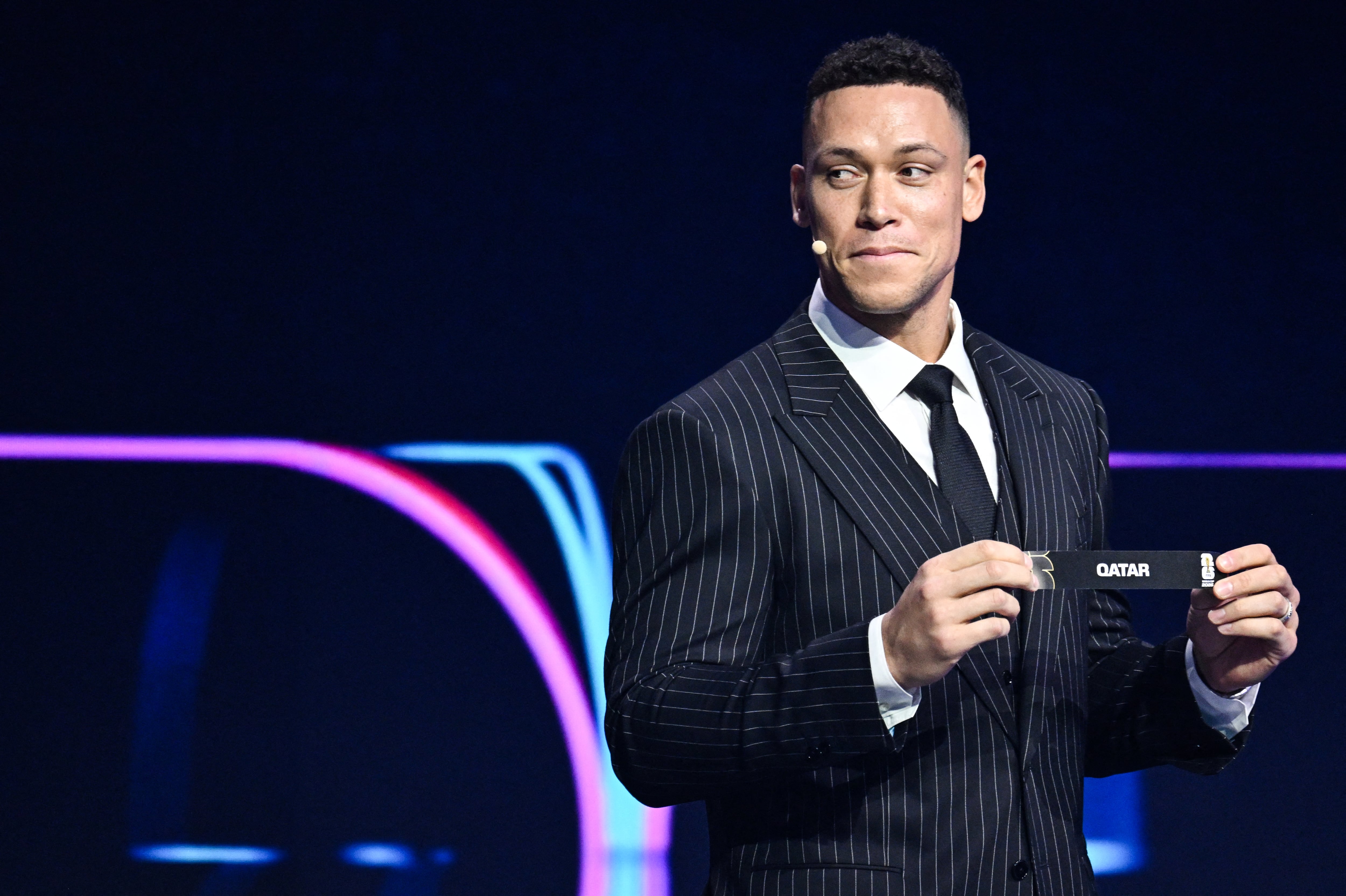 El beisbolista Aaron Judge, de los Yanquis de Nueva York, participó en el sorteo del Mundial 2026 el pasado 5 de diciembre en Washington.