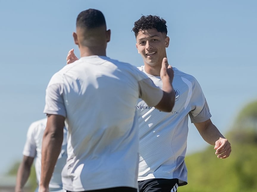 Warren Madrigal ya tiene dos goles en pretemporada con el Nashville.