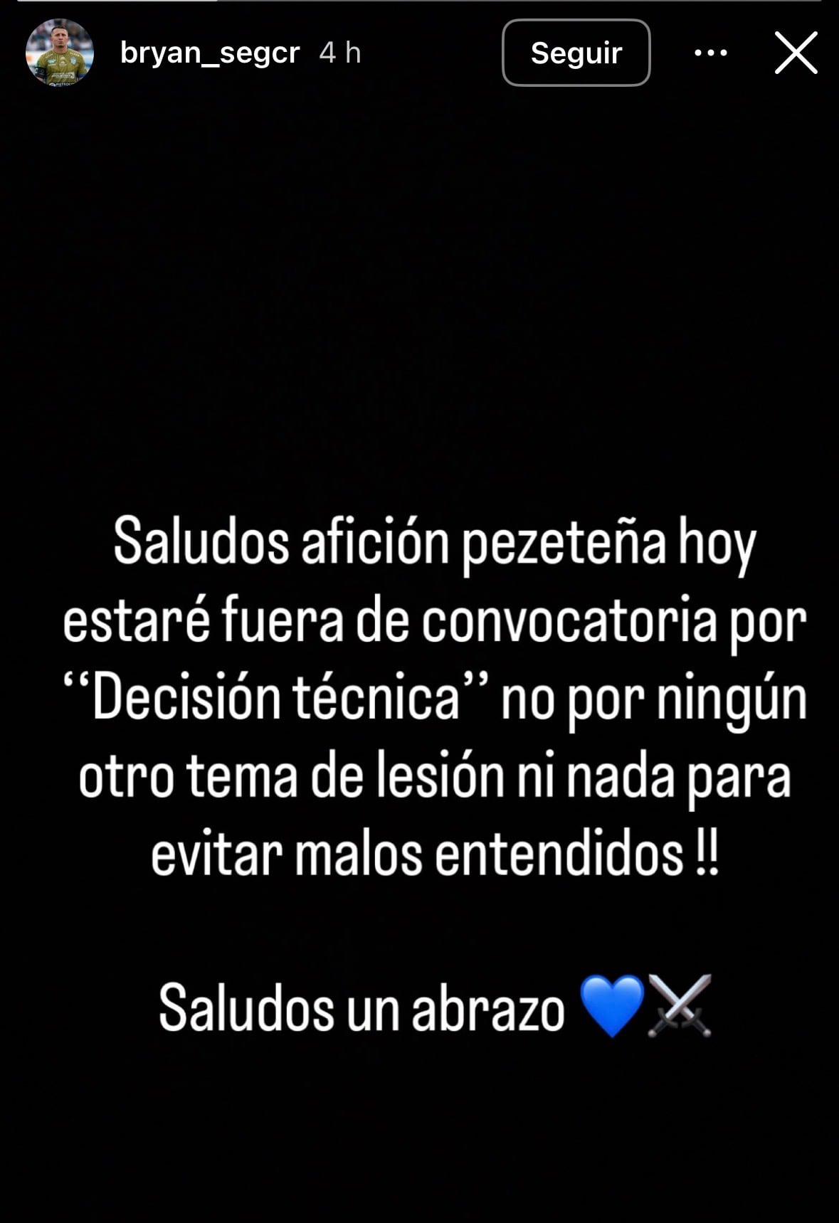 Esta es la publicación de Bryan Segura en Instagram.