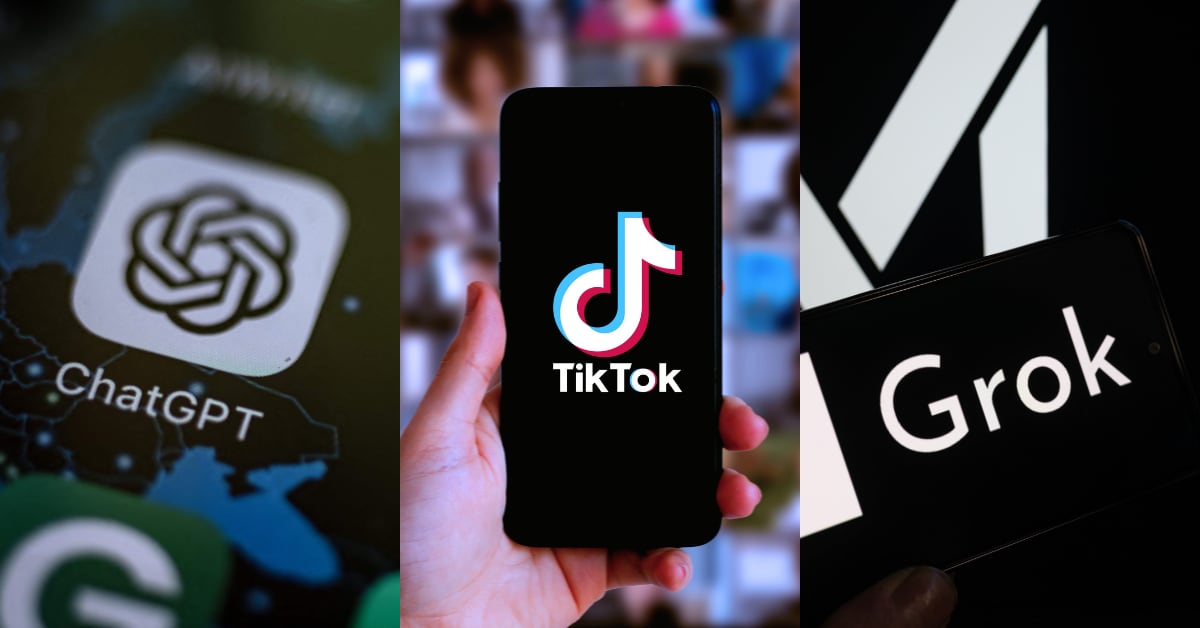 en la imagen chatgpt, tik tok y grok