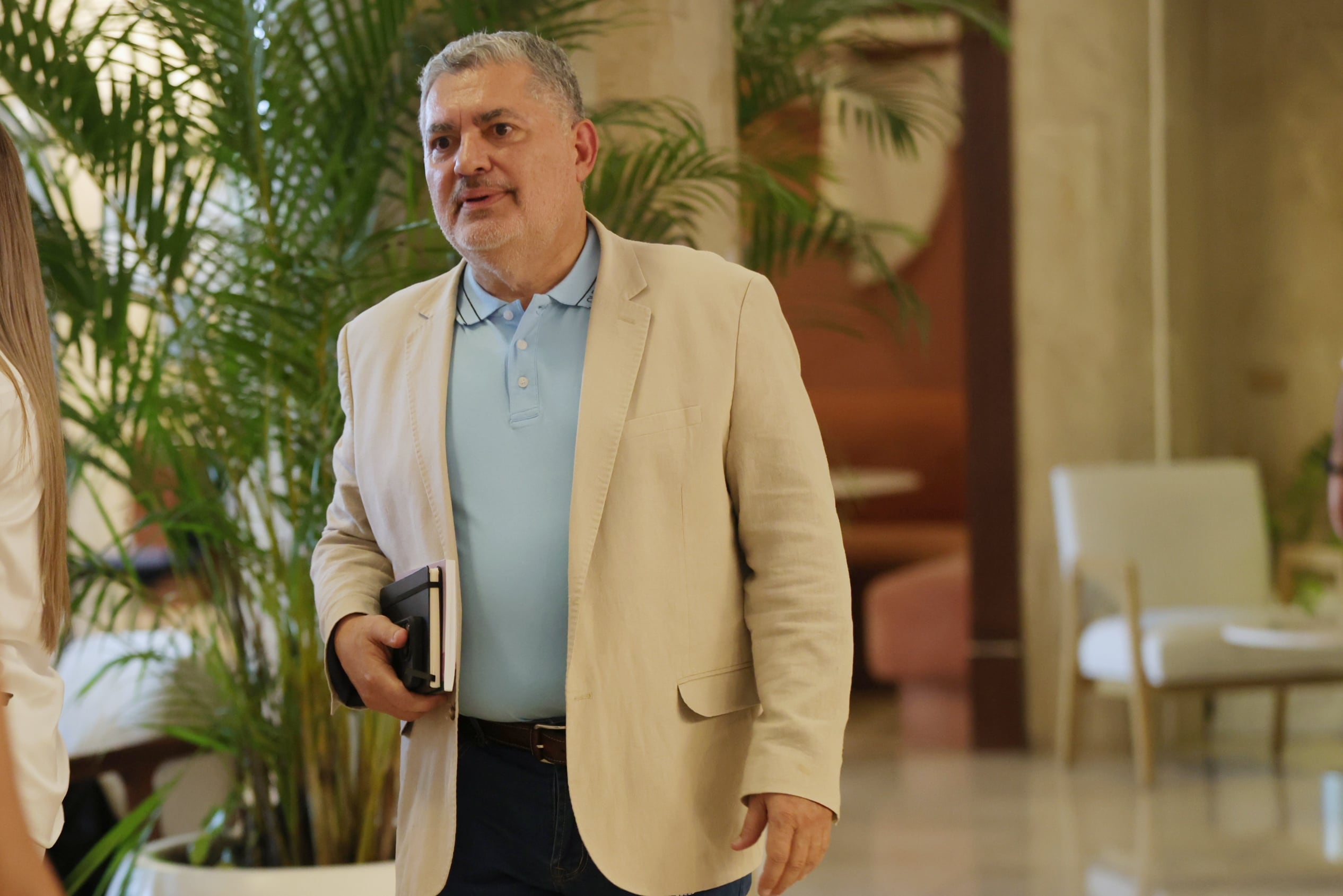 Ñ 24/08/2025/ Asamblea Nacional del Partido Pueblo Soberano / en la foto José Miguel Villalobos, abogado personal del presidente Rodrigo Chaves y primer lugar por Alajuela / foto John Durán