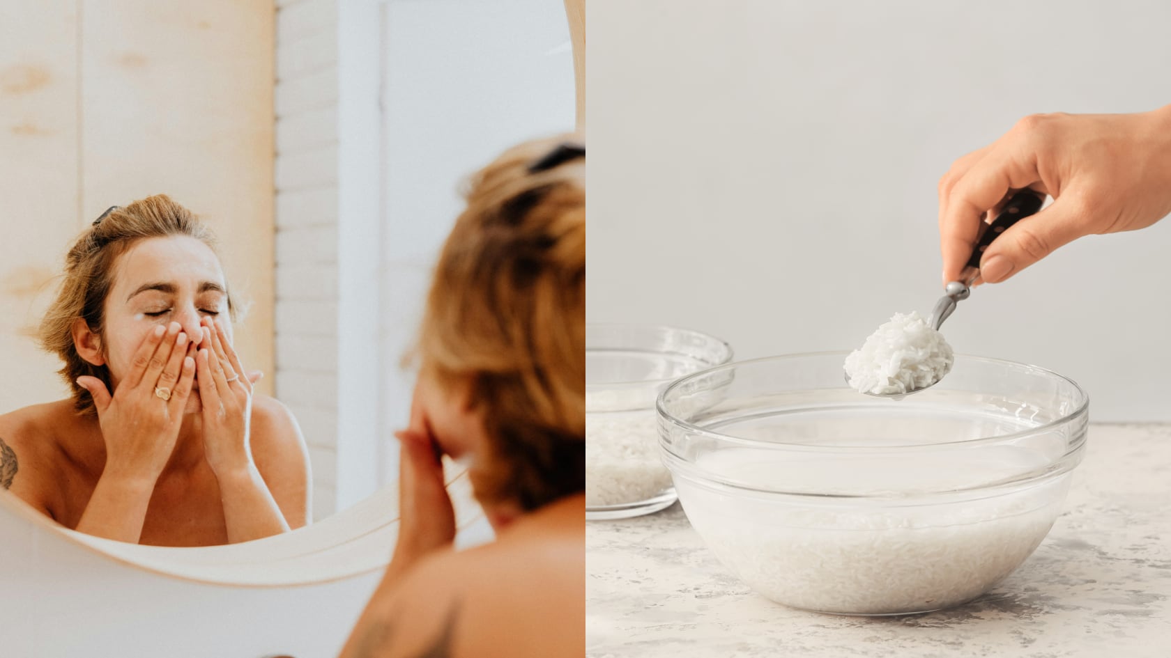 El agua de arroz ayuda a disminuir manchas superficiales gracias a sus nutrientes. Su preparación es sencilla y su uso es limitado a pocos días.