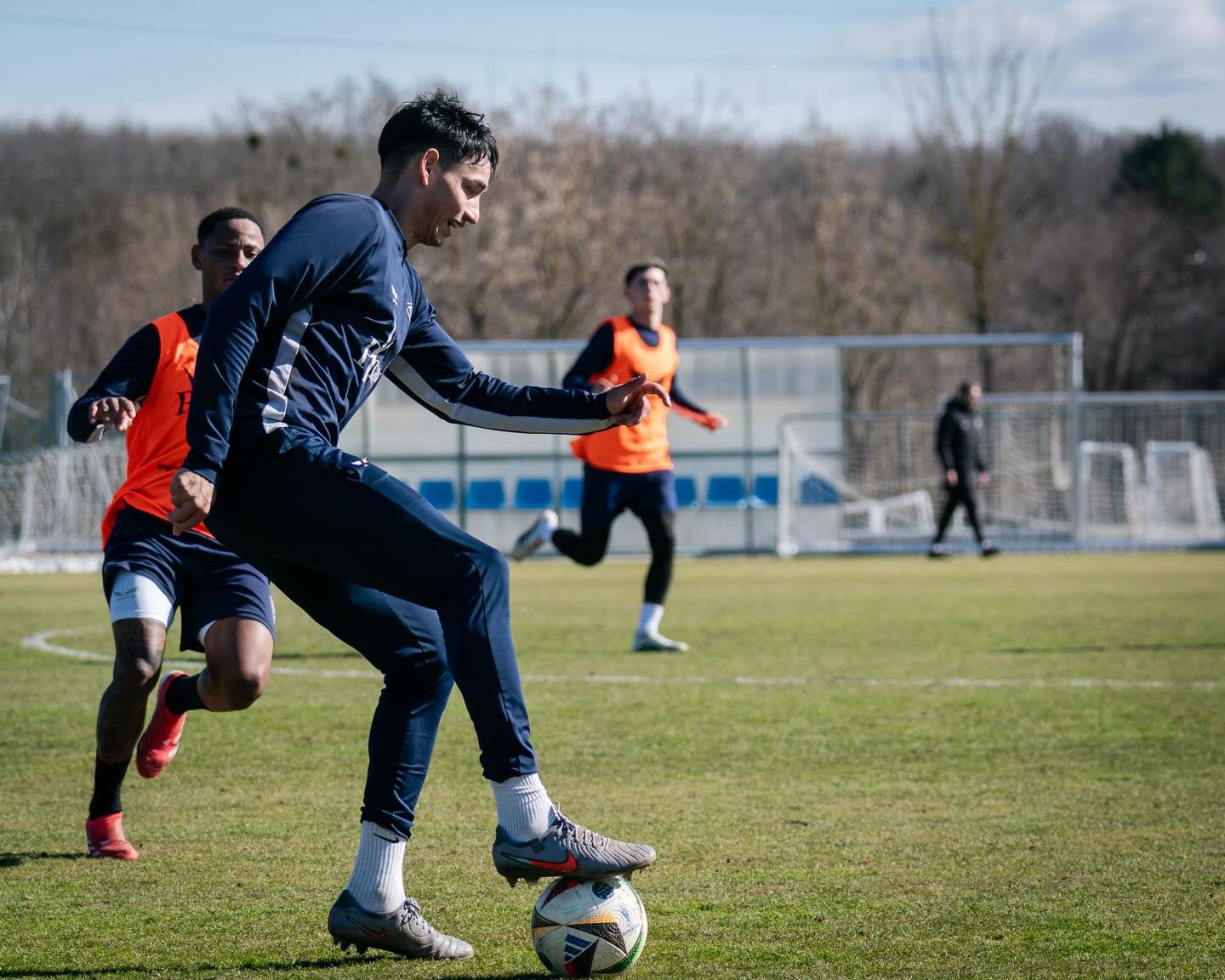 Joseth Peraza en un entrenamiento del Zalaegerszeg de Hungría.