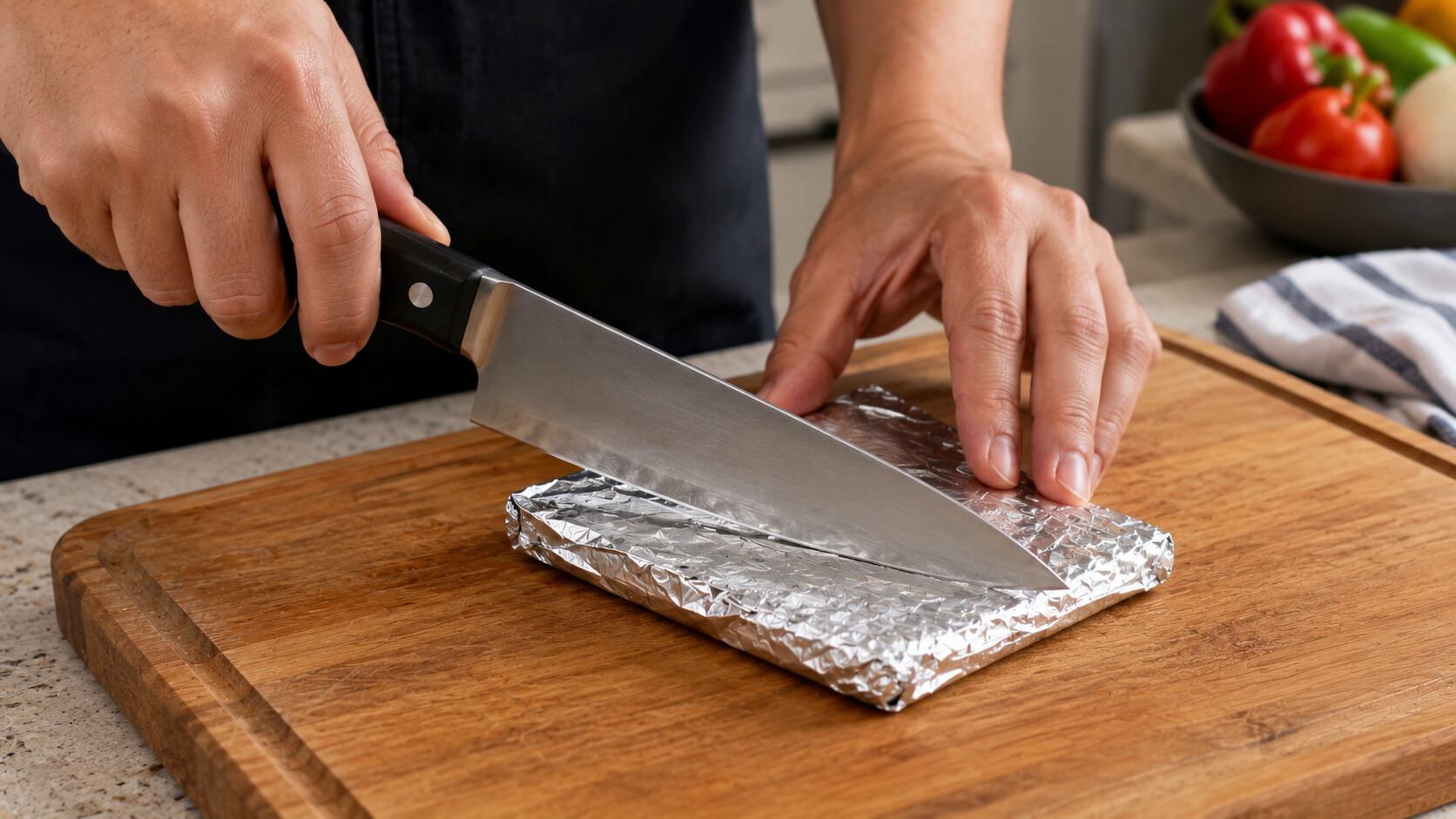 Un método con papel aluminio puede ayudar a recuperar el filo de un cuchillo. Expertos explican sus ventajas, riesgos y cuidados.