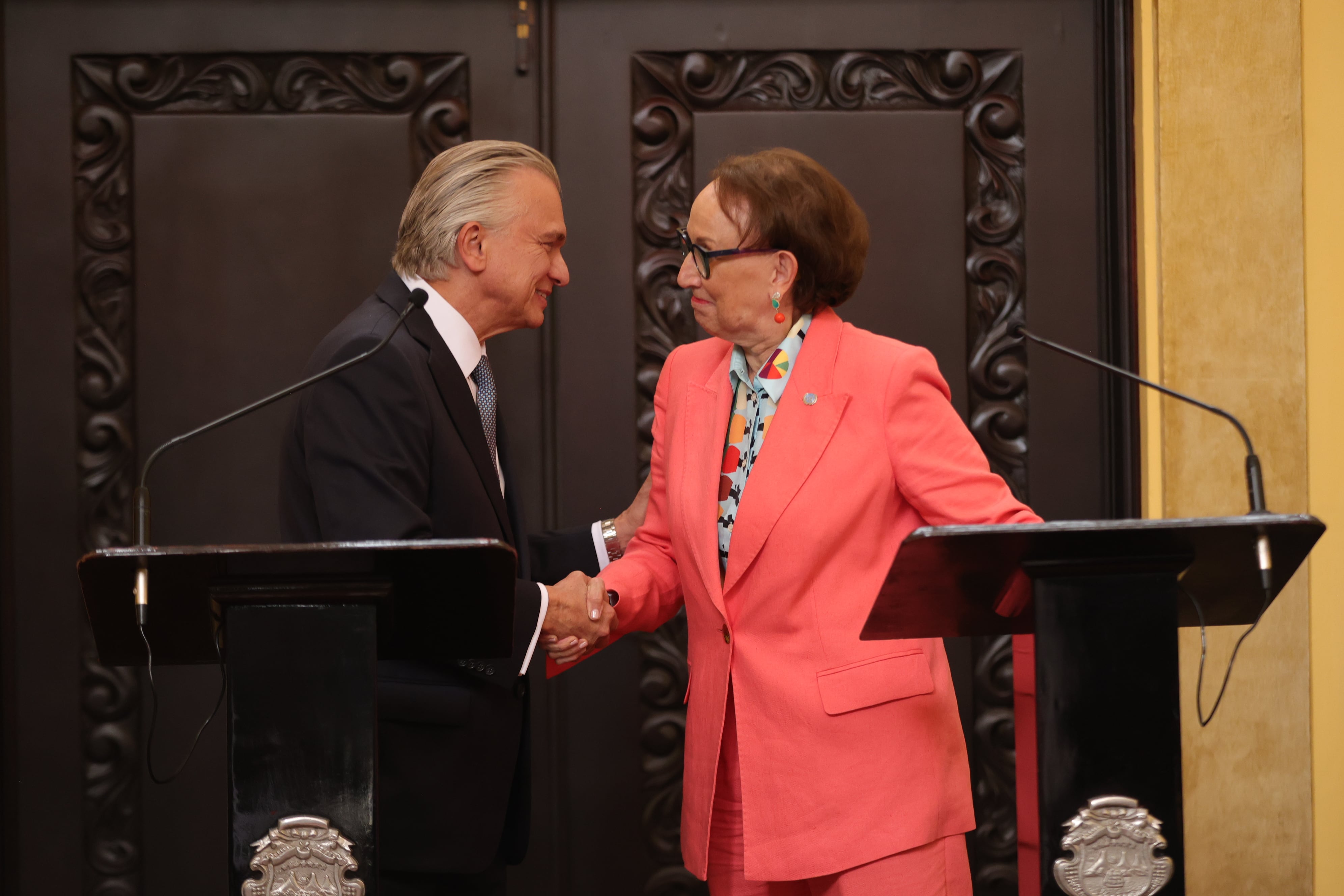 08/10/2025/ Presentación de Rebeca Grynsban como candidata de Costa Rica a la Secretaría General de la ONU en la Casa Amarilla / Foto John Durán