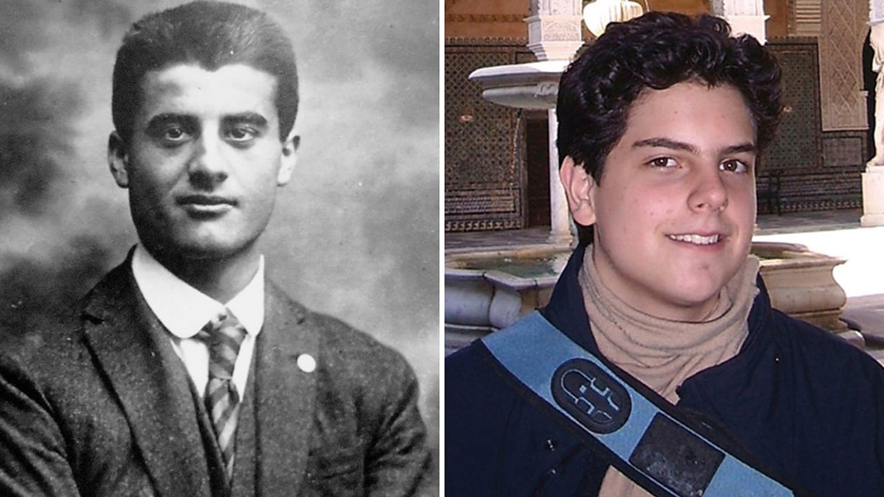 Los beatos italianos Pier Giorgio Frassati (izq.) y Carlo Acutis. Fotografía: