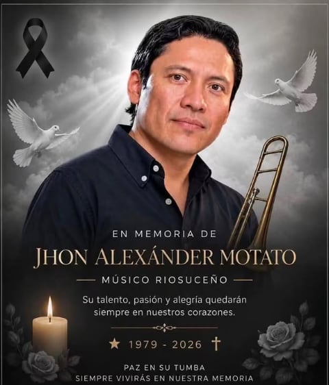 Jhon Alexánder Motato era un conocido artista de música popular y en orquesta.