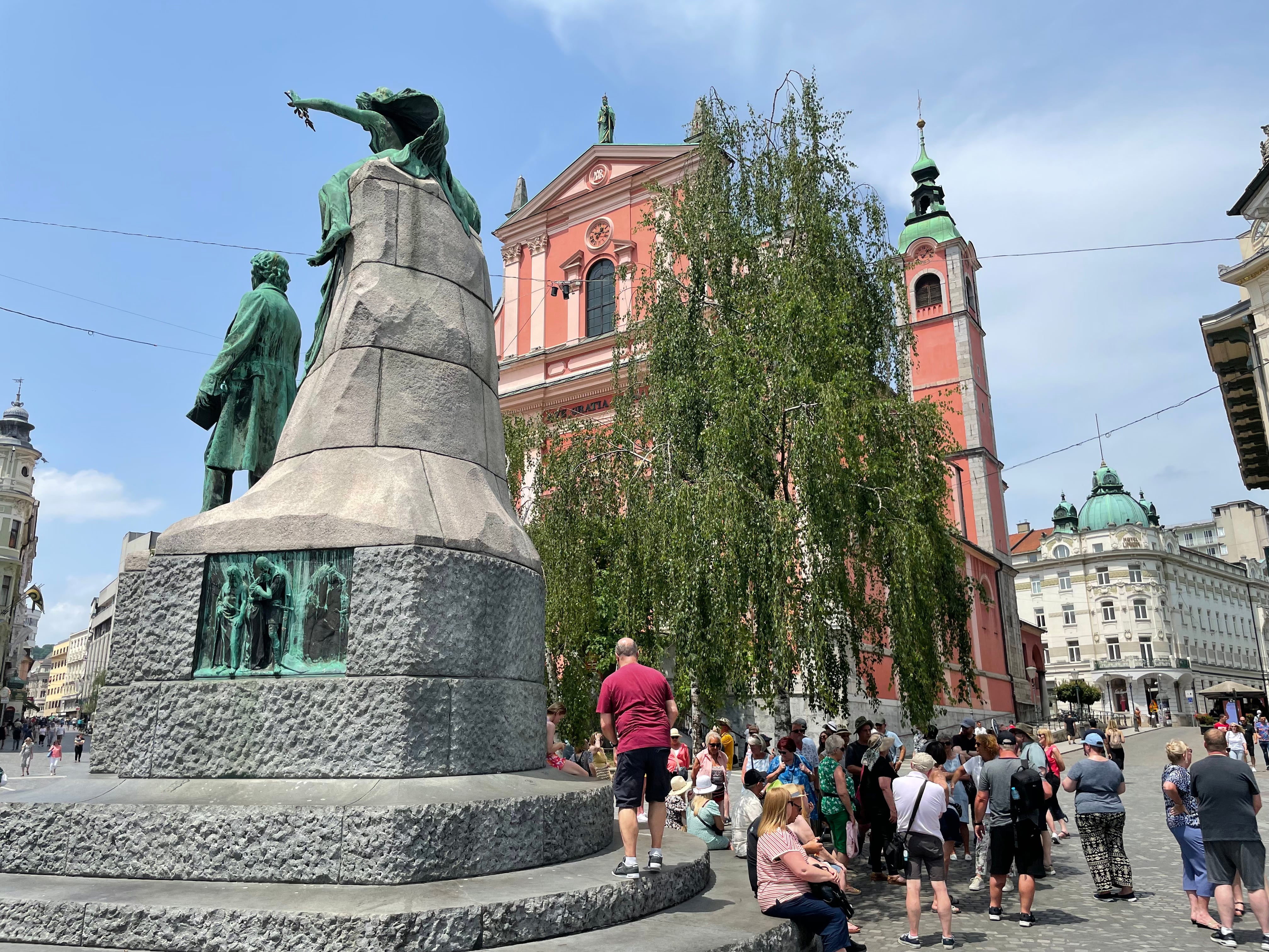 Iglesia San Francisco de la Asunción, en Ljubljana, Eslovenia.