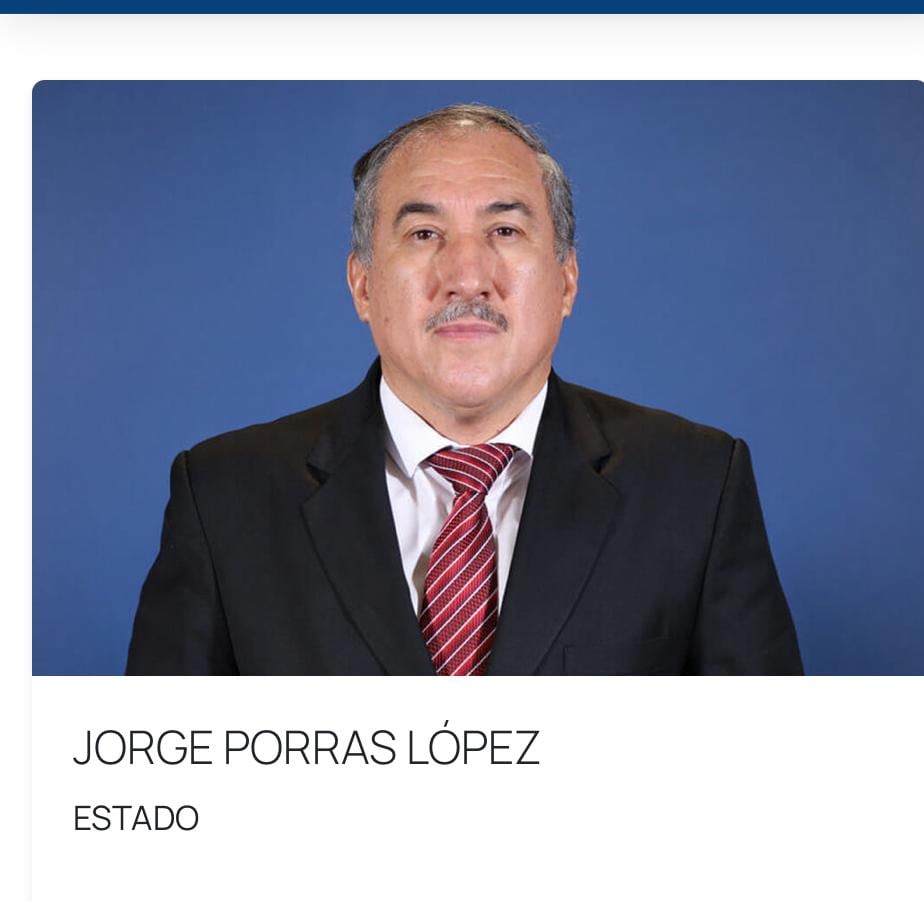 Jorge Porras López, representante Estado Junta Directiva CCSS.