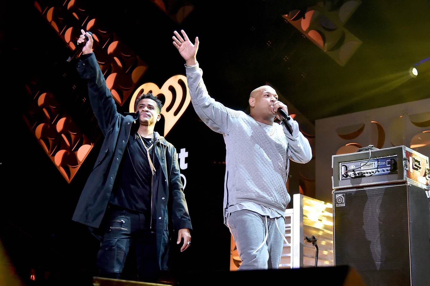(FILES) In this file photo taken on November 02, 2019 Cuban reggaeton band Gente de Zona performs onstage at the 2019 iHeartRadio Fiesta Latina at AmericanAirlines Arena in Miami, Florida. - The song "Patria y Vida" (Homeland and Life), that nears two million Youtube reproductions in a week on February, 2021, was considered by the Cuban government as a provocation, with answers by President Miguel Diaz-Canel, politicians, pro-government newspapers and news channels of the island. The video, which was shot in Havana and Miami, is performed by Gente de Zona, Cuban singers-songwriters Descemer Bueno and Yotuel Romero -members of the group Orishas-, and Cuban rappers Maykel Osorbo and El Funky. (Photo by Theo Wargo / GETTY IMAGES NORTH AMERICA / AFP)
