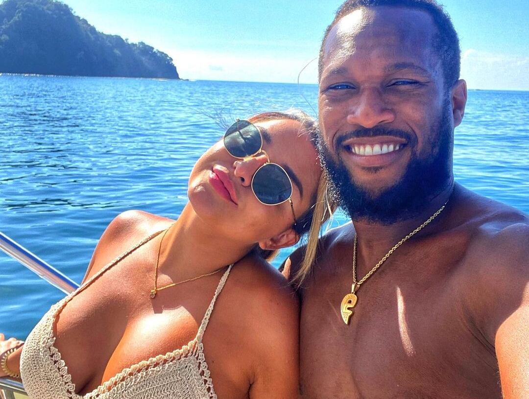 Futbolista del Deportivo Saprissa Kendall Waston y su esposa Priscilla Robles o Pri Waston.