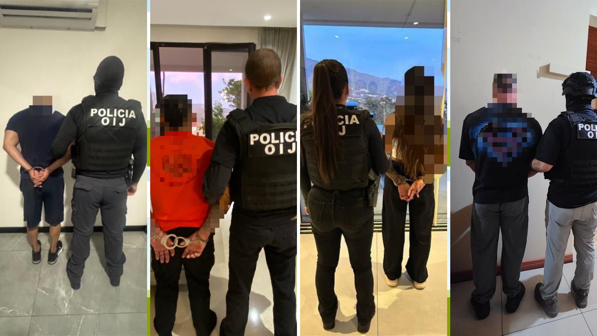 Los agentes judiciales realizaron 17 allanamientos simultáneos en varias zonas del país y detuvieron a ocho sospechosos.